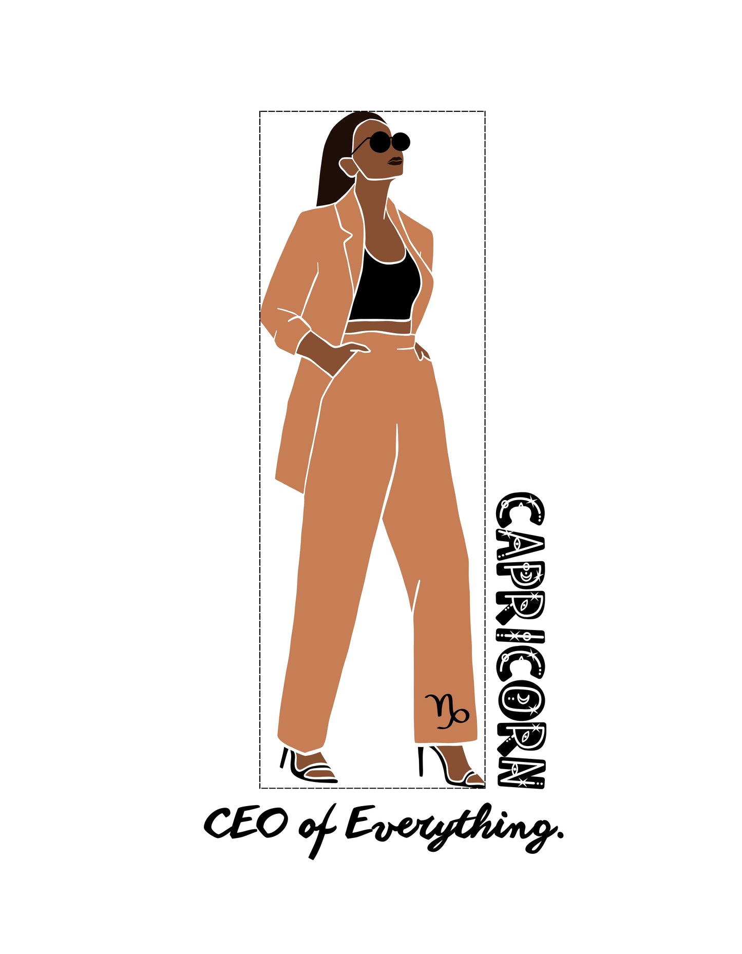 2025 Capricorn CEO Black-Foot Socks