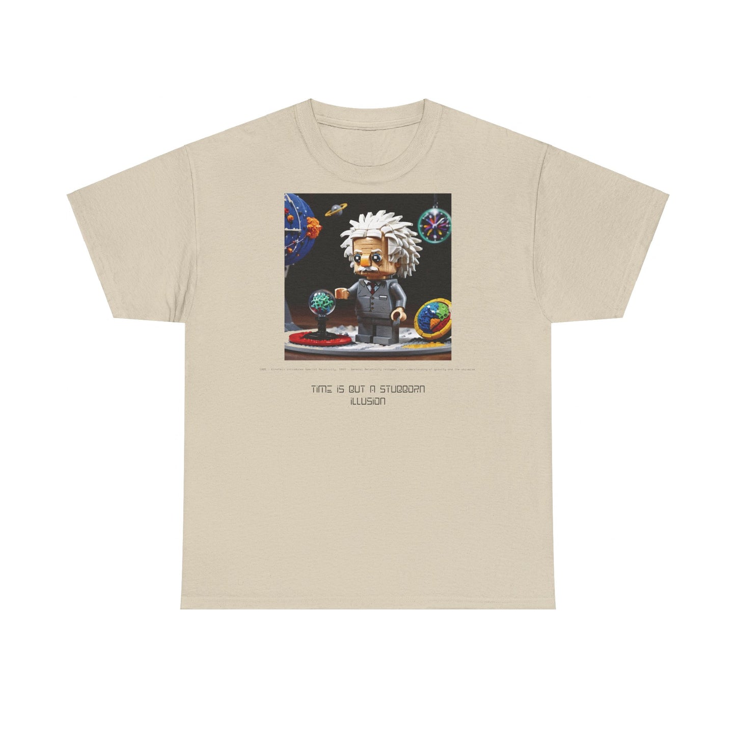De stof van de kosmos: Einstein & Relativiteit unisex zwaar katoenen T-shirt