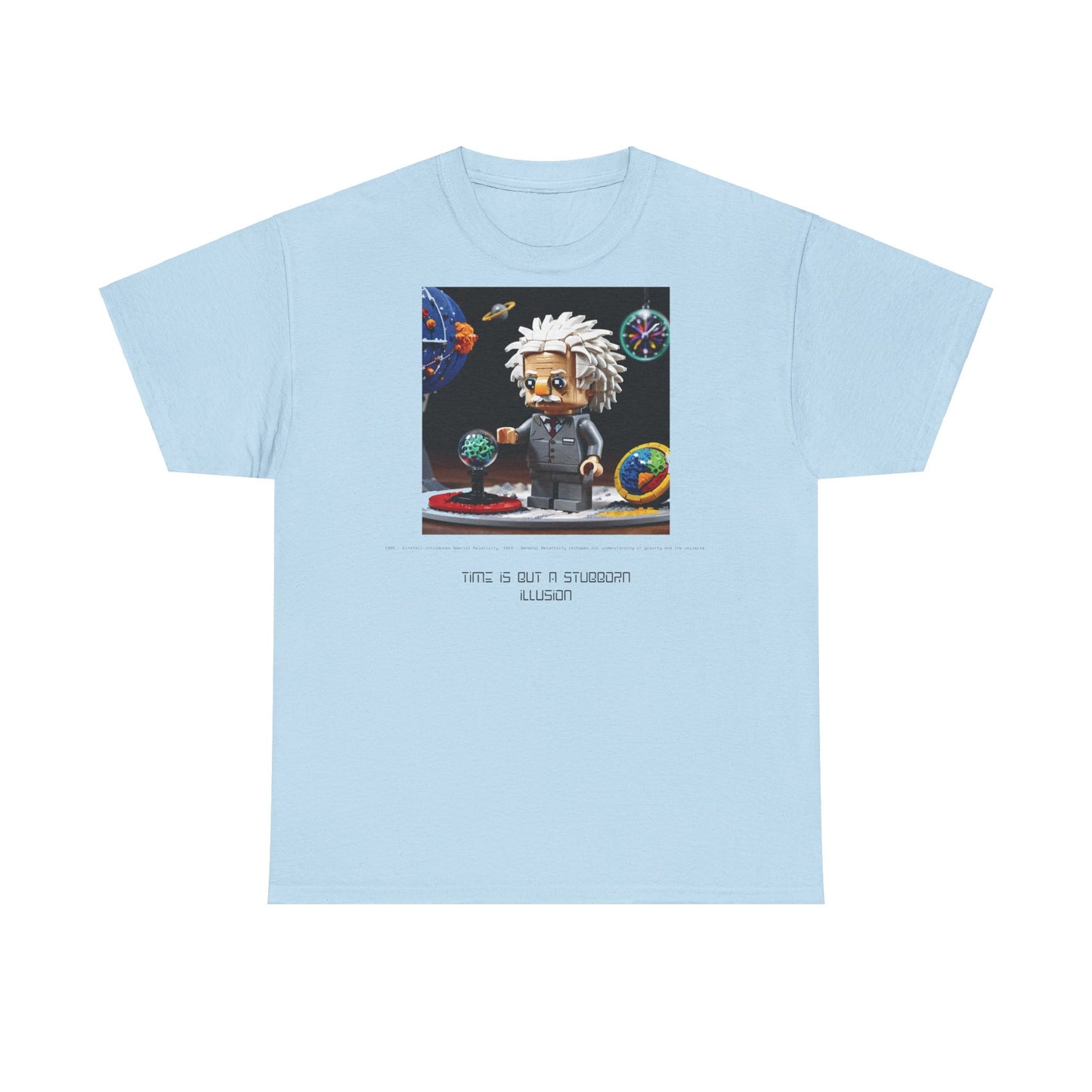 De stof van de kosmos: Einstein & Relativiteit unisex zwaar katoenen T-shirt