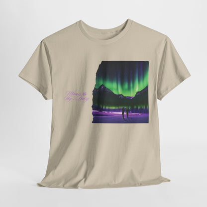 Aurora Borealis: Dance of Lights - Unisex Heavy Cotton Tee