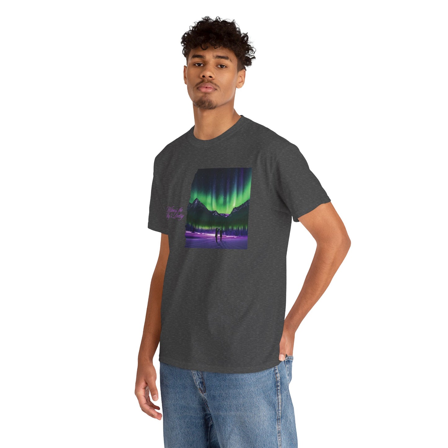 Aurora Borealis: Dance of Lights - Unisex Heavy Cotton Tee