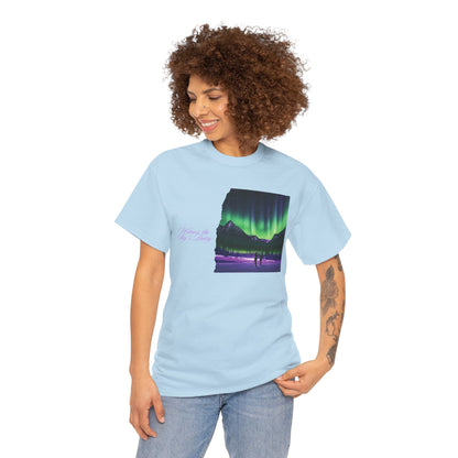 Aurora Borealis: Dance of Lights - Unisex Heavy Cotton Tee