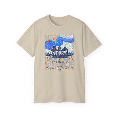 Amsterdam Spirit - Unisex Comfort Tee: Feiern Sie Freiheit und Kunst