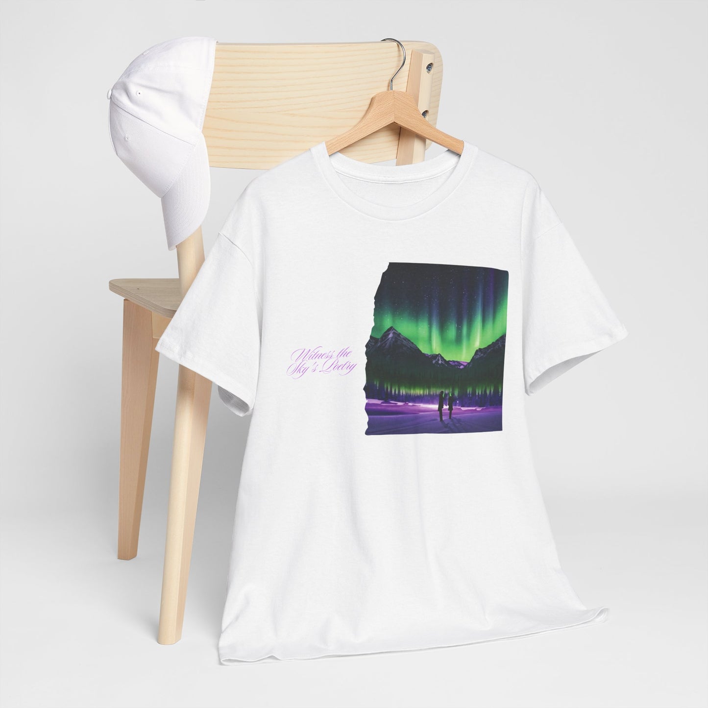 Aurora Borealis: Dance of Lights - Unisex Heavy Cotton Tee