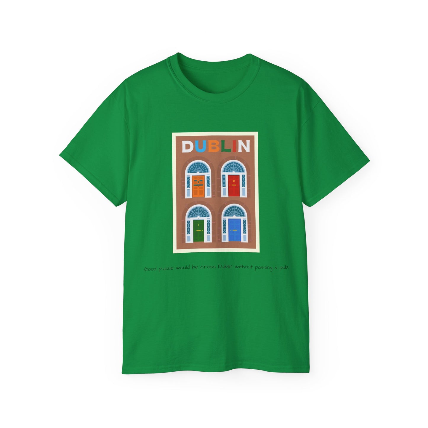 Dublin Doorways - Unisex Softstyle T-Shirt: Ein Spaziergang durch die Geschichte