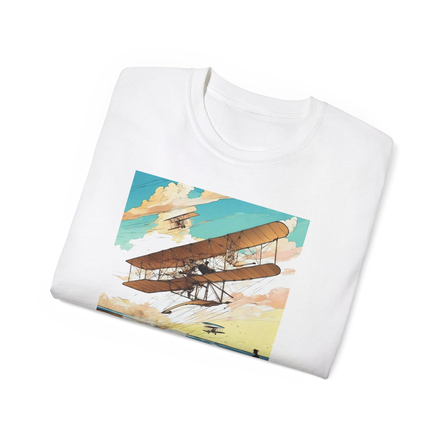 First Human Flight: Wright Brothers' Triumph Unisex Tee