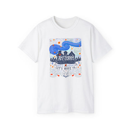 Amsterdam Spirit - Unisex Comfort Tee: Feiern Sie Freiheit und Kunst