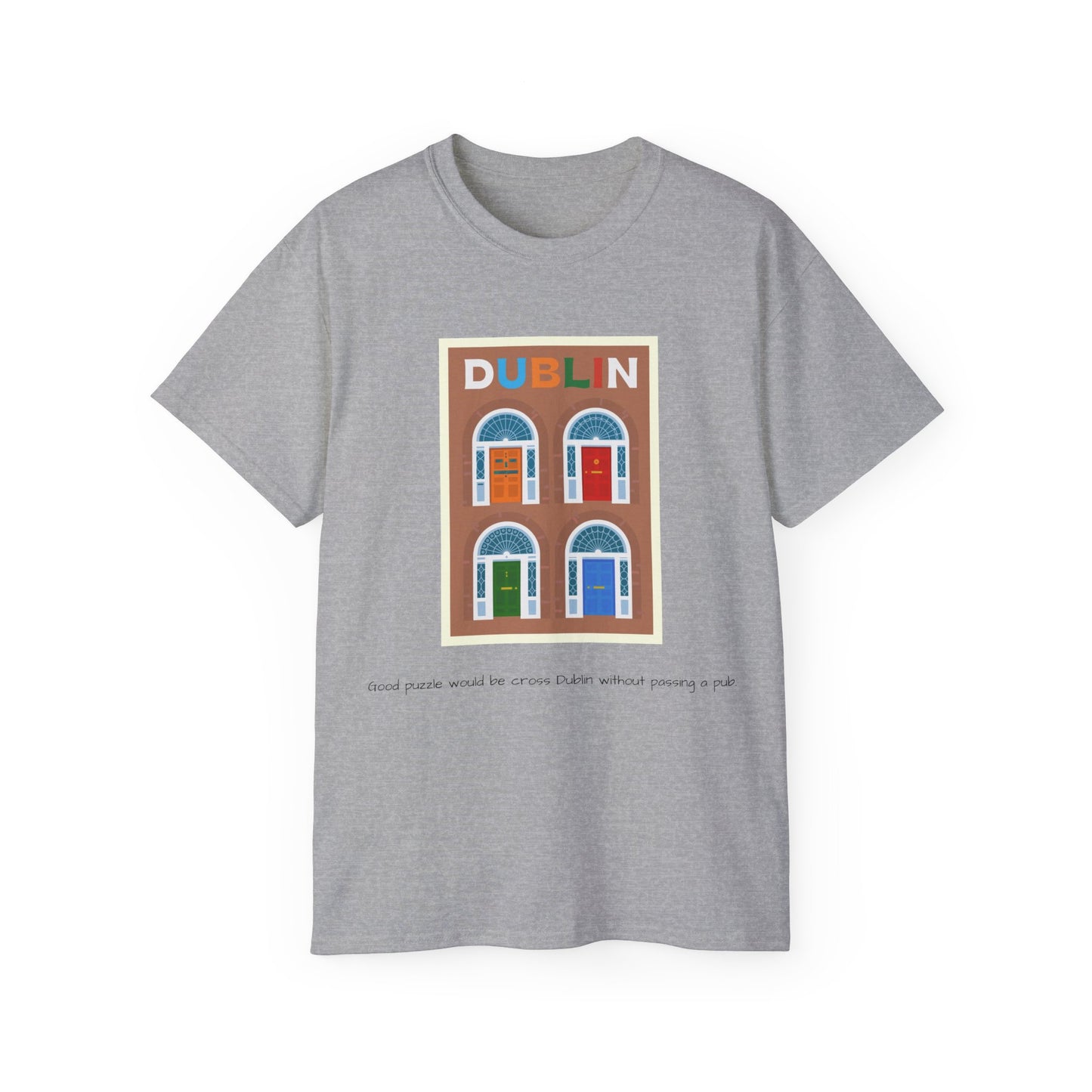 Dublin Doorways - Unisex Softstyle T-Shirt: Ein Spaziergang durch die Geschichte