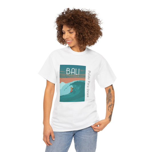 Bali Surf - Unisex Heavy Cotton Tee: Ride the Waves