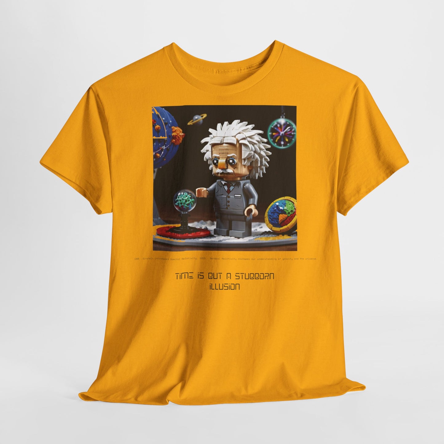 De stof van de kosmos: Einstein &amp; Relativiteit unisex zwaar katoenen T-shirt