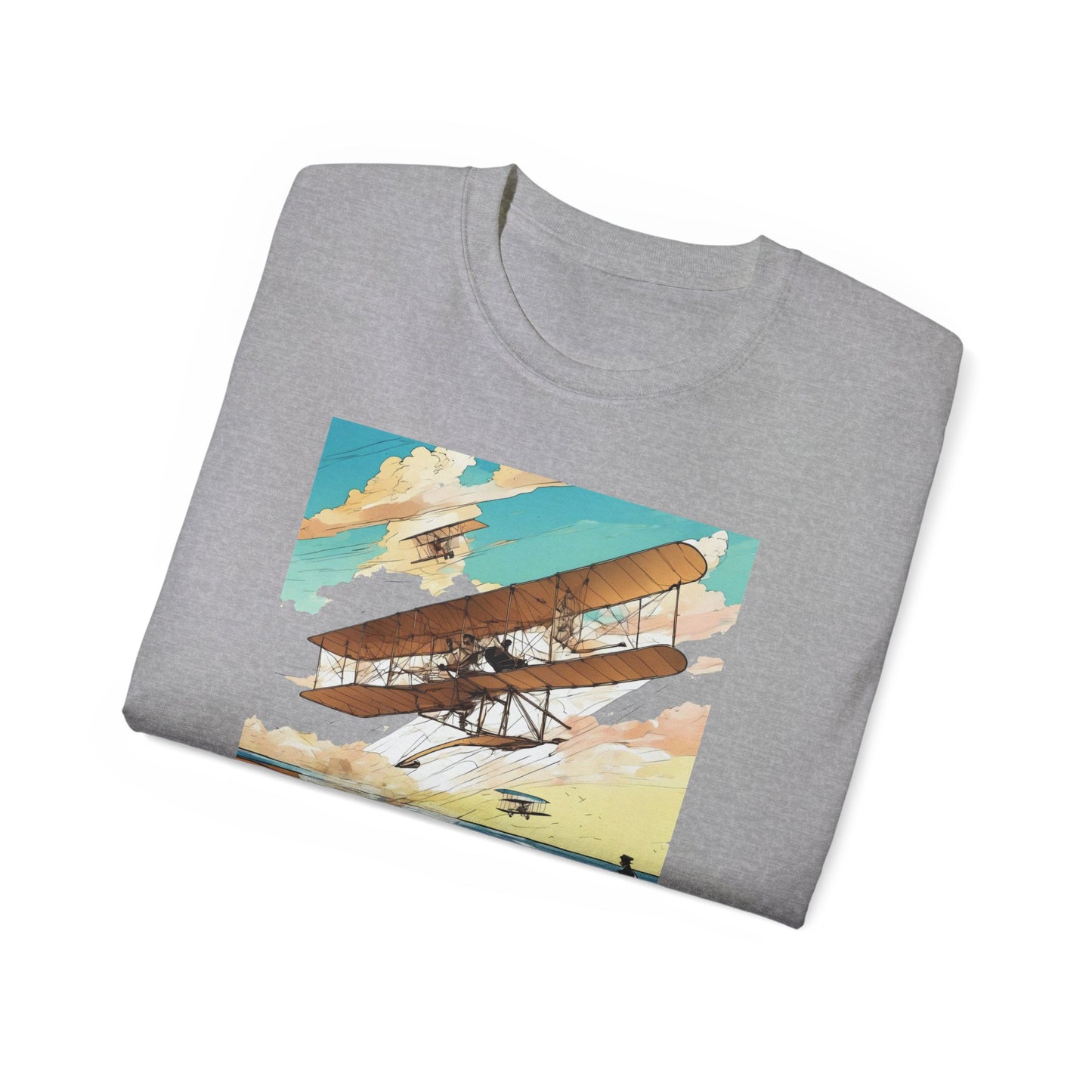 First Human Flight: Wright Brothers' Triumph Unisex Tee