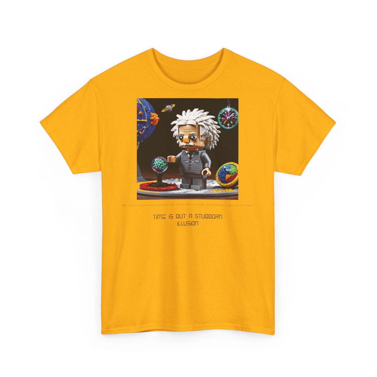 De stof van de kosmos: Einstein &amp; Relativiteit unisex zwaar katoenen T-shirt