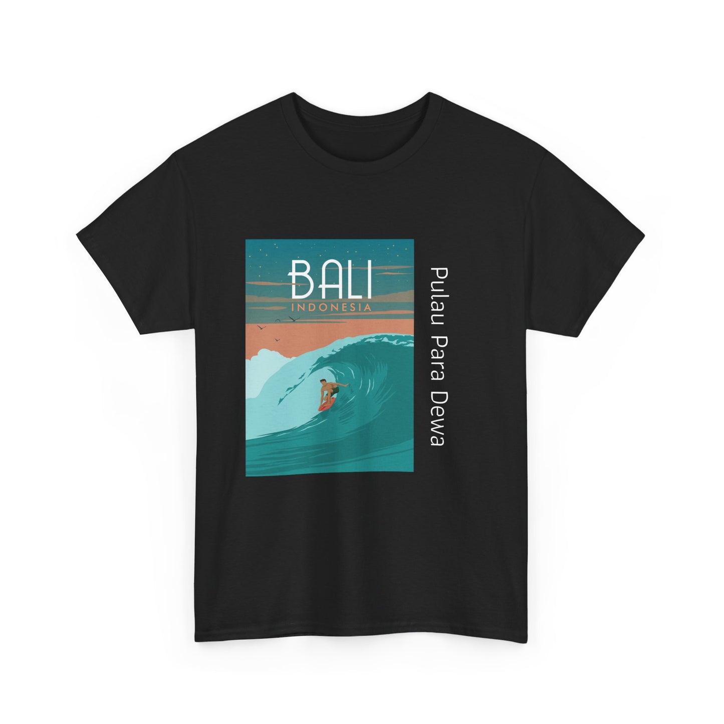 Bali Surf - Unisex Heavy Cotton Tee: Ride the Waves