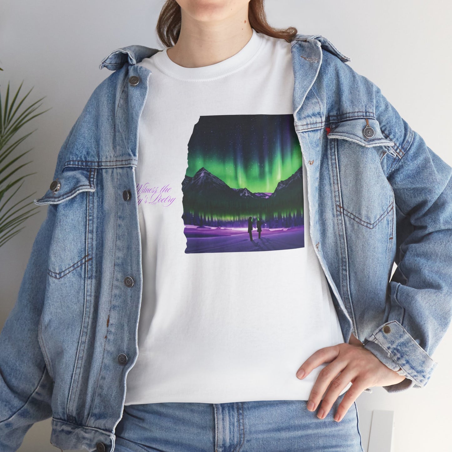 Aurora Borealis: Dance of Lights - Unisex Heavy Cotton Tee