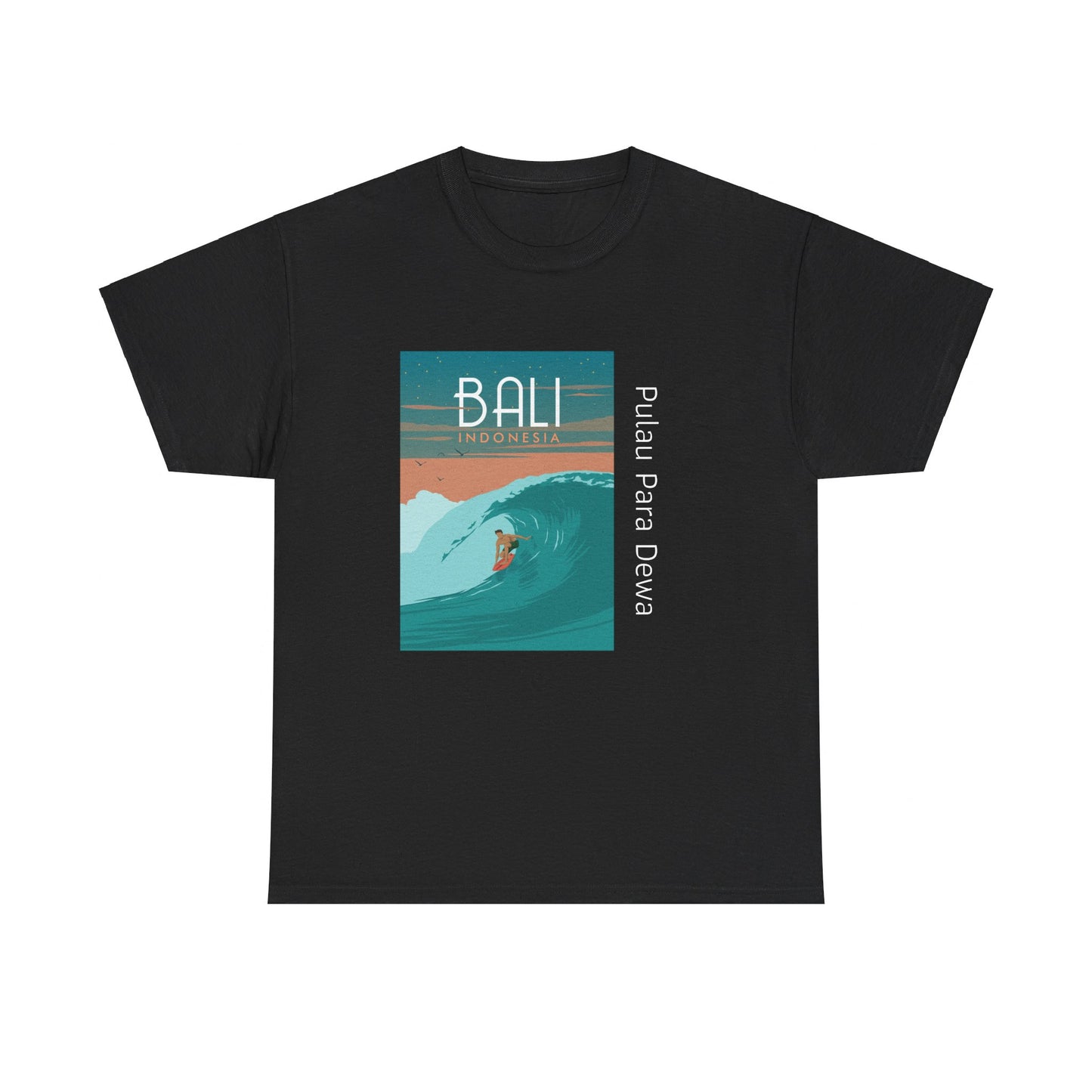 Bali Surf - Unisex Heavy Cotton Tee: Ride the Waves