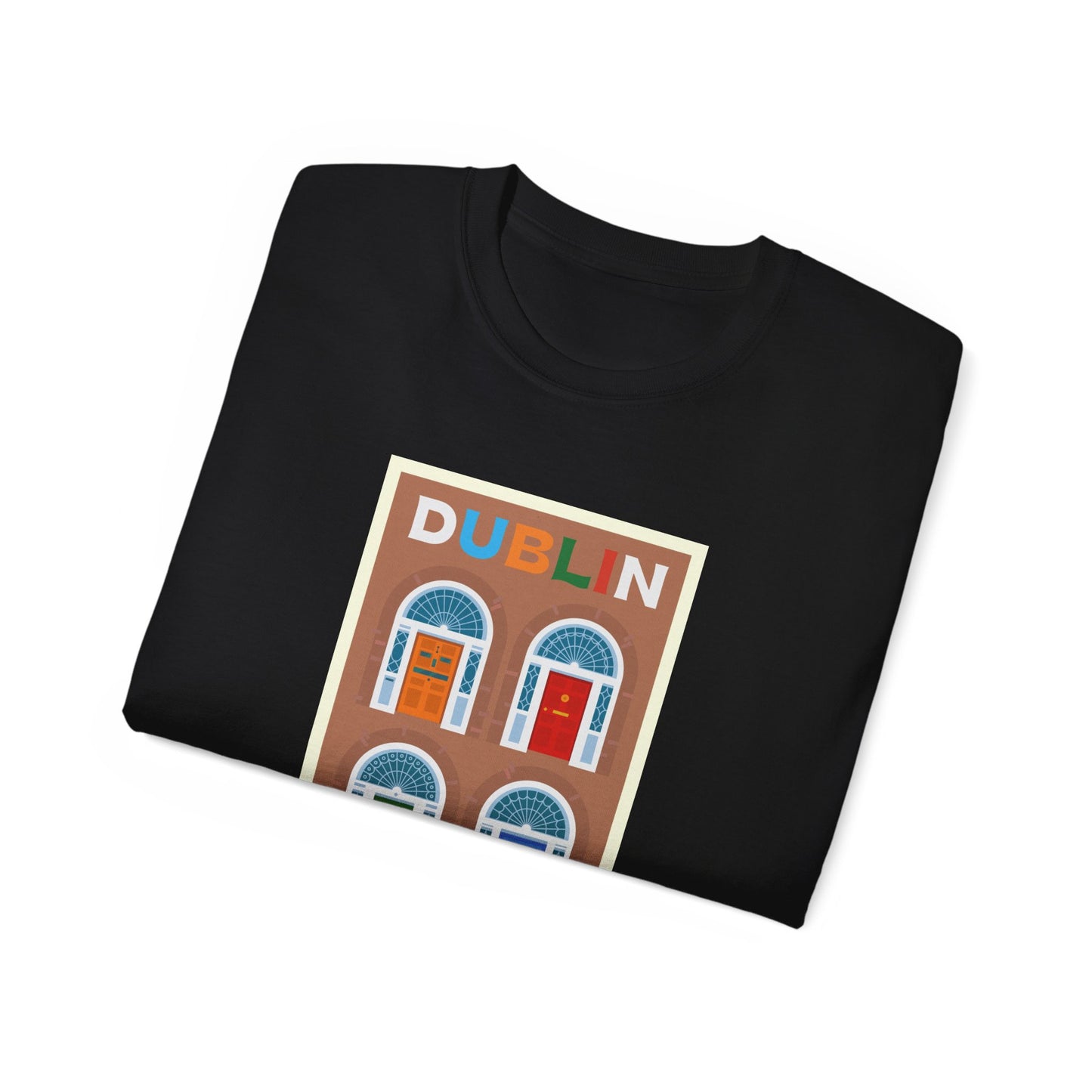 Dublin Doorways - Unisex Softstyle T-Shirt: Ein Spaziergang durch die Geschichte