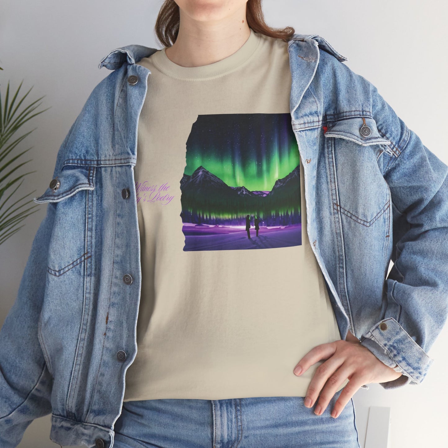 Aurora Borealis: Dance of Lights - Unisex Heavy Cotton Tee