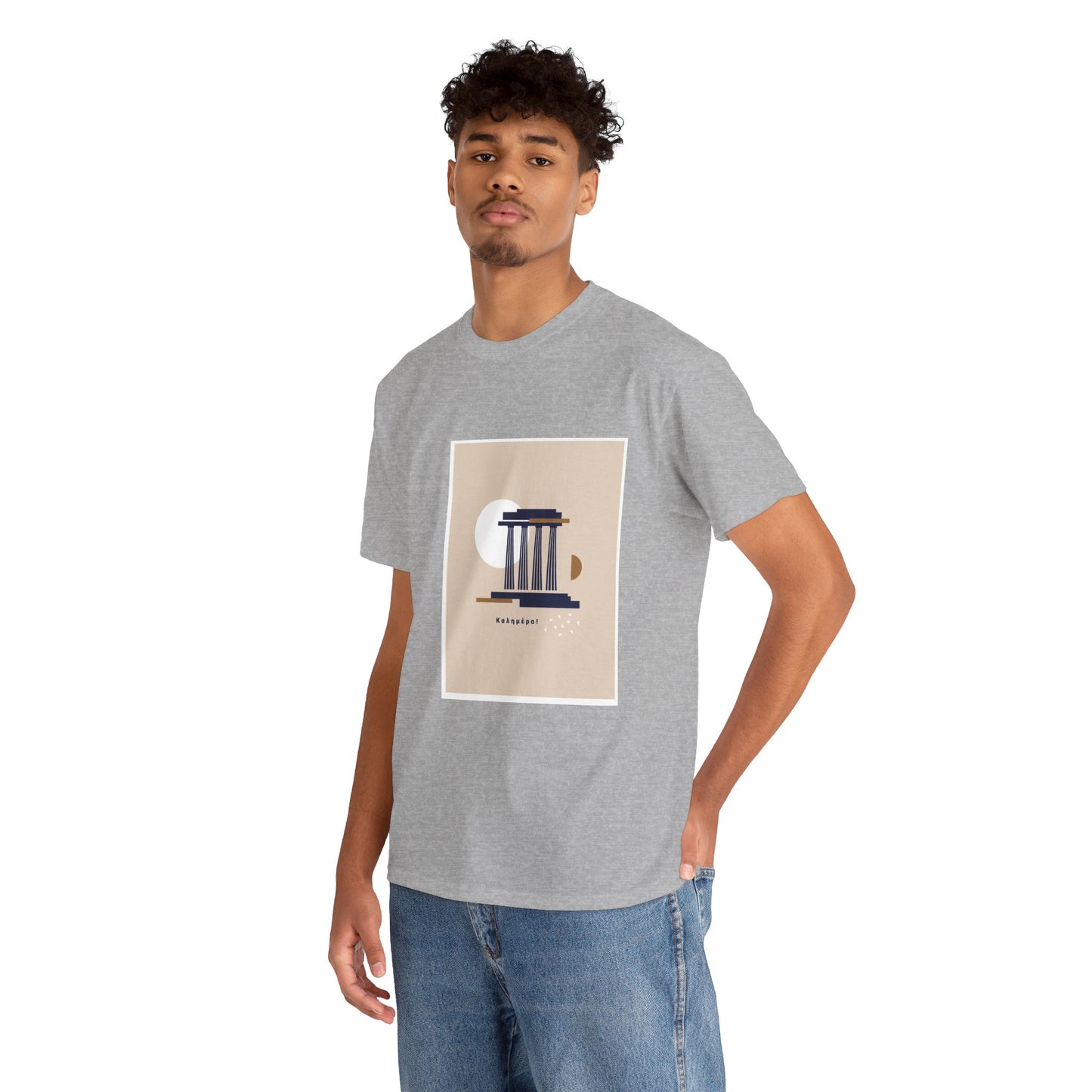 Athenian Legacy - Unisex Heavy Cotton Tee: Timeless Elegance