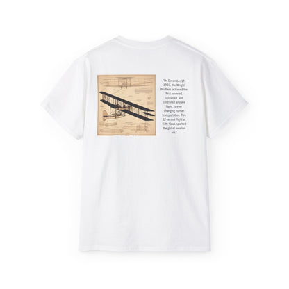 First Human Flight: Wright Brothers' Triumph Unisex Tee