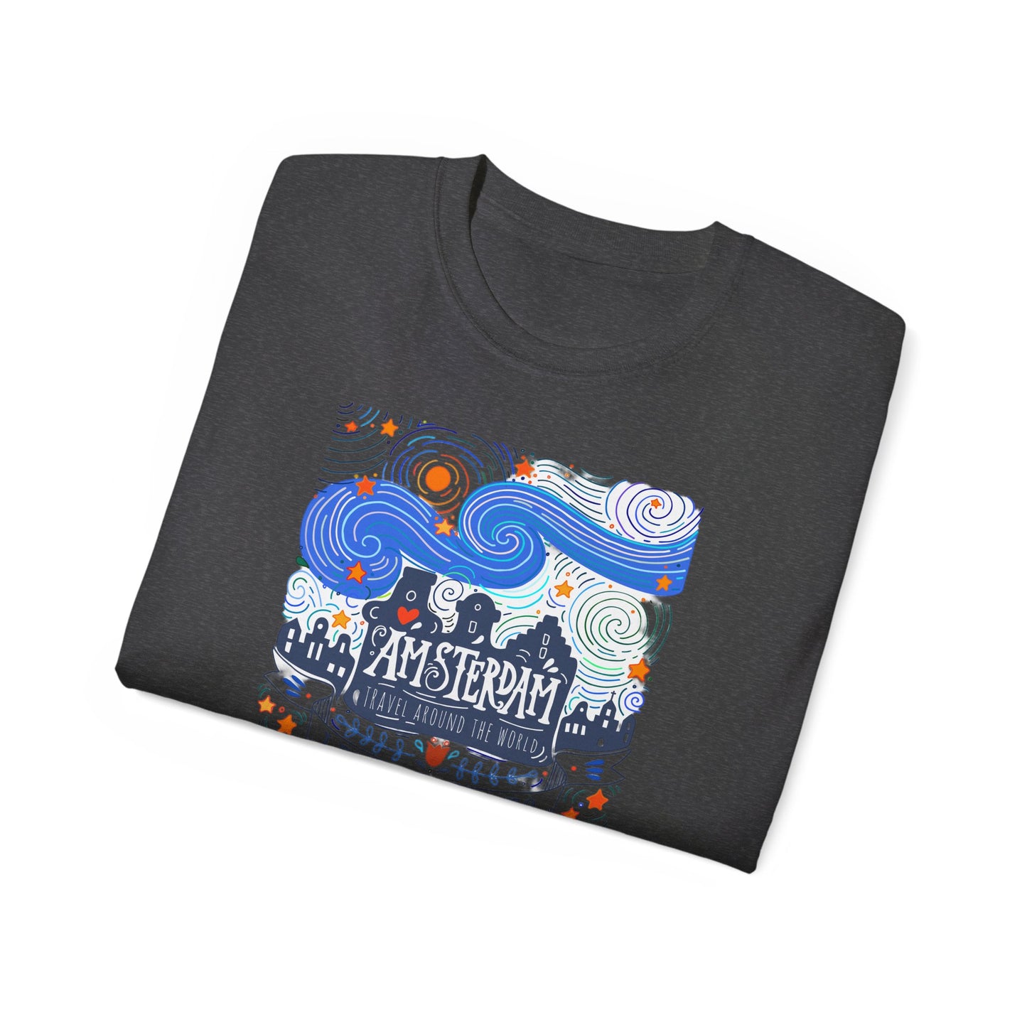 Amsterdam Spirit - Unisex Comfort Tee: Feiern Sie Freiheit und Kunst