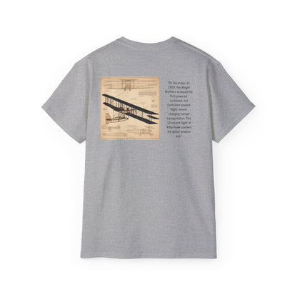 First Human Flight: Wright Brothers' Triumph Unisex Tee