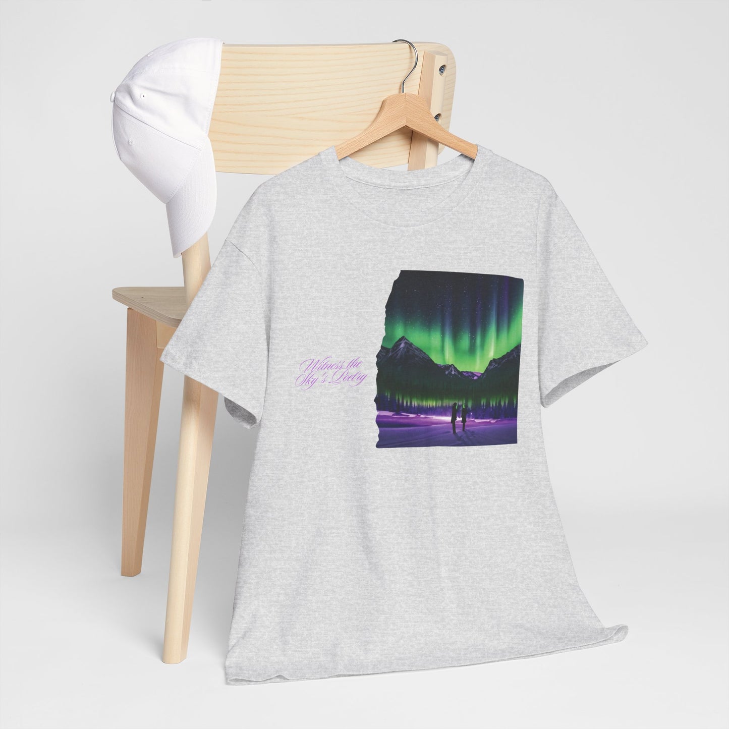 Aurora Borealis: Dance of Lights - Unisex Heavy Cotton Tee