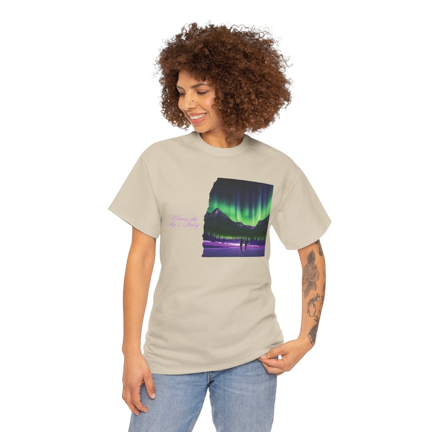 Aurora Borealis: Dance of Lights - Unisex Heavy Cotton Tee