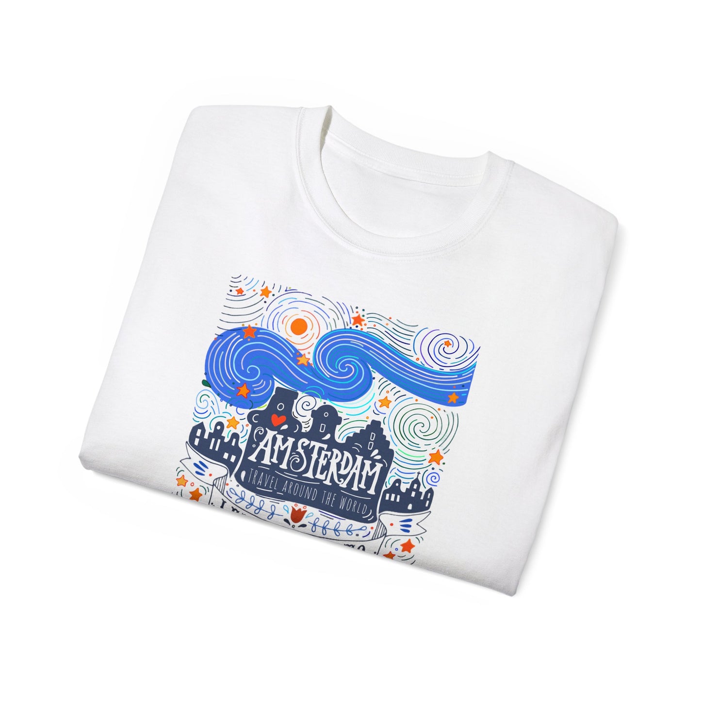 Amsterdam Spirit - Unisex Comfort Tee: Feiern Sie Freiheit und Kunst