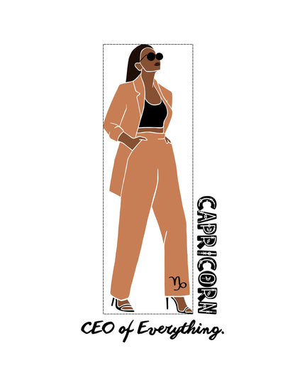 2025 Capricorn CEO Black-Foot Socks