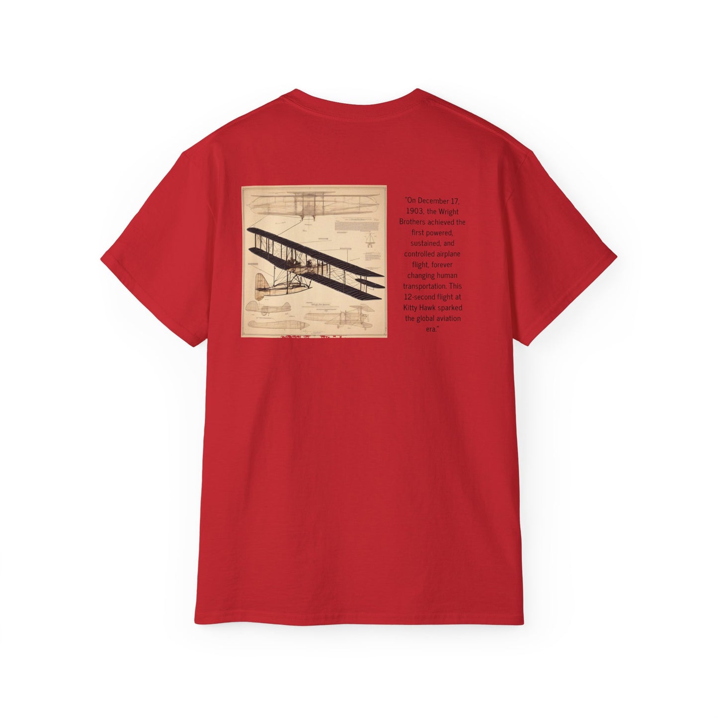 First Human Flight: Wright Brothers' Triumph Unisex Tee