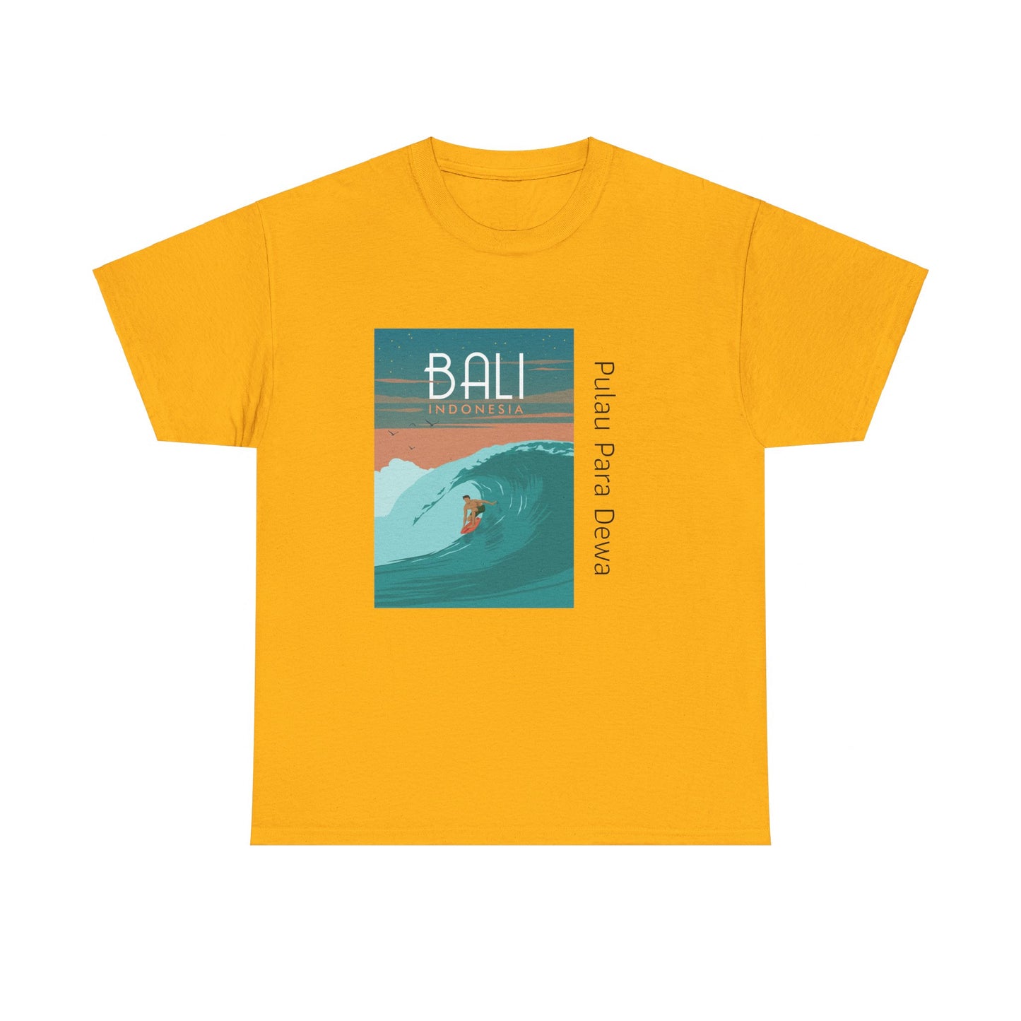 Bali Surf - Unisex Heavy Cotton Tee: Ride the Waves