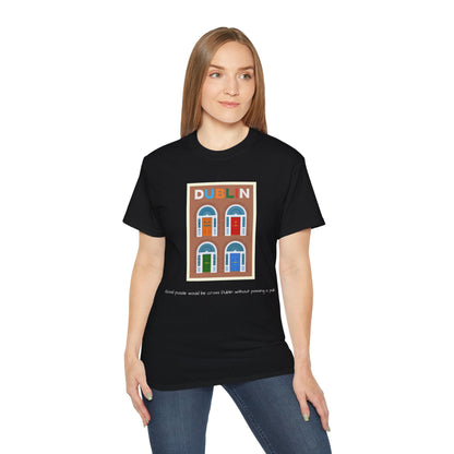 Dublin Doorways - Unisex Softstyle T-Shirt: Ein Spaziergang durch die Geschichte