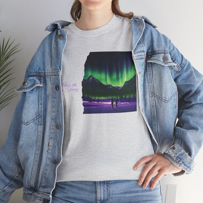 Aurora Borealis: Dance of Lights - Unisex Heavy Cotton Tee