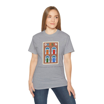 Dublin Doorways - Unisex Softstyle T-Shirt: Ein Spaziergang durch die Geschichte