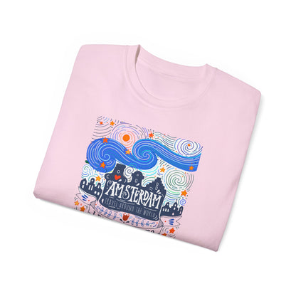 Amsterdam Spirit - Unisex Comfort Tee: Feiern Sie Freiheit und Kunst