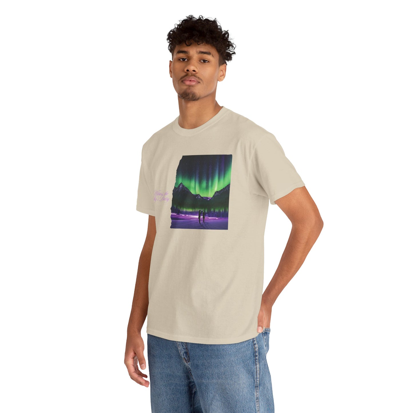 Aurora Borealis: Dance of Lights - Unisex Heavy Cotton Tee