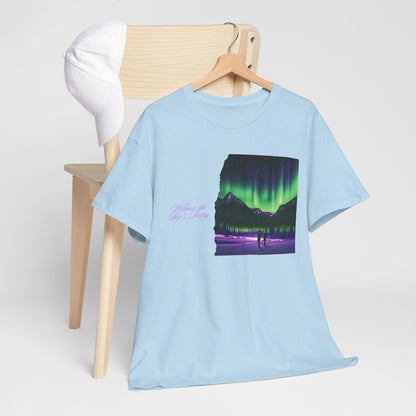 Aurora Borealis: Dance of Lights - Unisex Heavy Cotton Tee