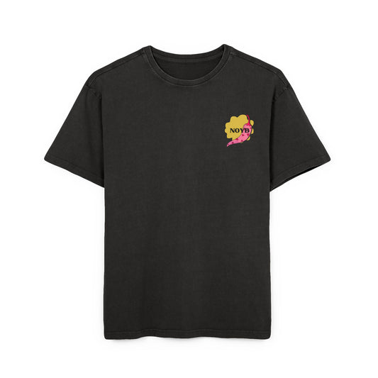 Men's Acid Washed Oversized Tee - Humor & Style for Food Lovers