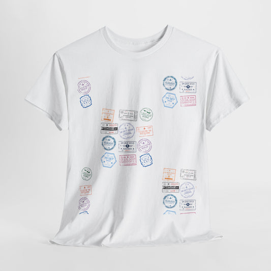 Global Passport - Unisex Softstyle Tee: Stamp Your Journey