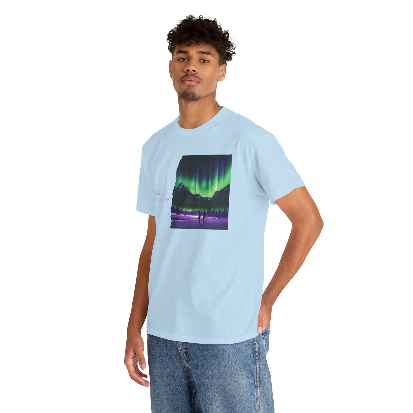 Aurora Borealis: Dance of Lights - Unisex Heavy Cotton Tee