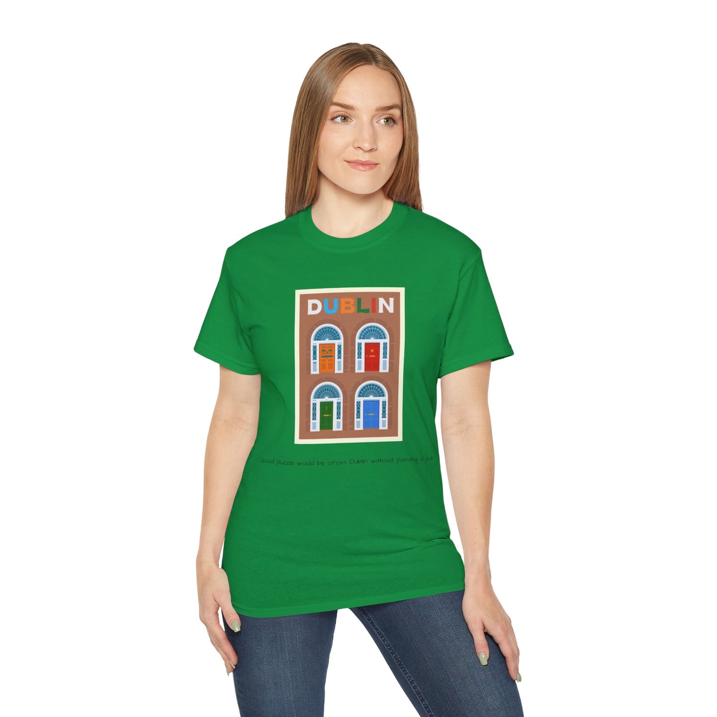 Dublin Doorways - Unisex Softstyle T-Shirt: Ein Spaziergang durch die Geschichte