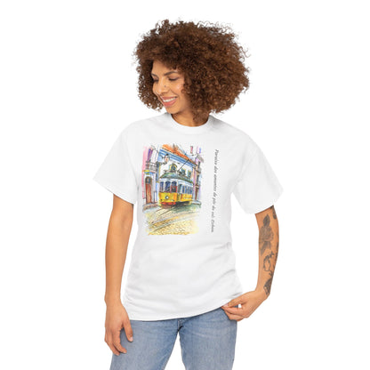 Lisbon Sunset - Unisex Heavy Cotton Tee: Lover's Paradise