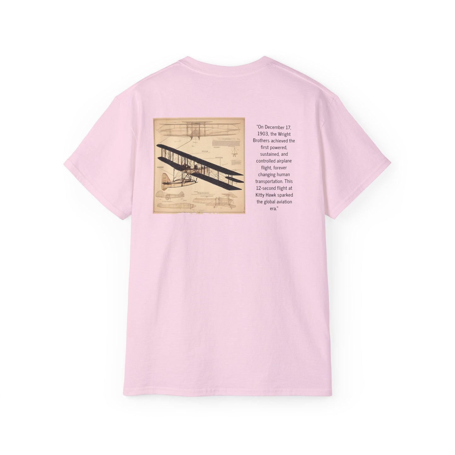 First Human Flight: Wright Brothers' Triumph Unisex Tee