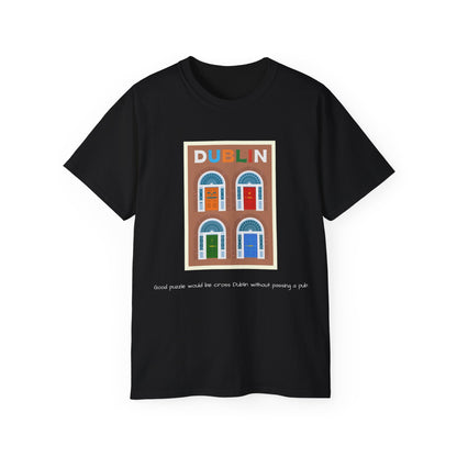 Dublin Doorways - Unisex Softstyle T-Shirt: Ein Spaziergang durch die Geschichte