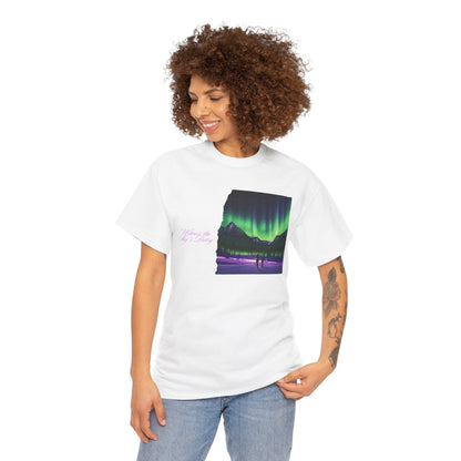 Aurora Borealis: Dance of Lights - Unisex Heavy Cotton Tee