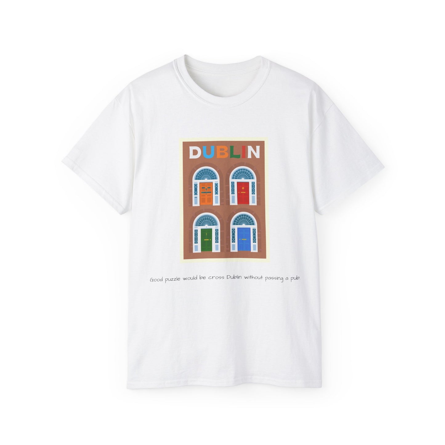 Dublin Doorways - Unisex Softstyle T-Shirt: Ein Spaziergang durch die Geschichte