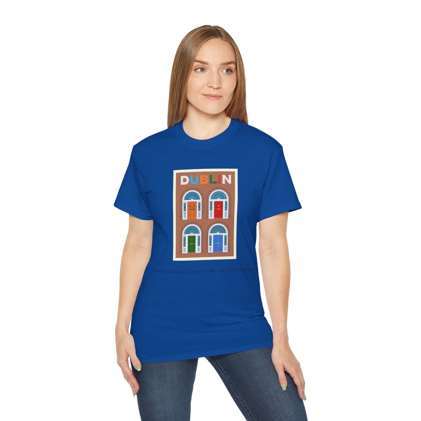 Dublin Doorways - Unisex Softstyle T-Shirt: Ein Spaziergang durch die Geschichte