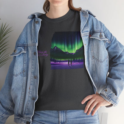 Aurora Borealis: Dance of Lights - Unisex Heavy Cotton Tee