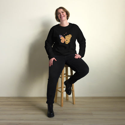 Sunflower Butterfly Unisex organic sweatshirt