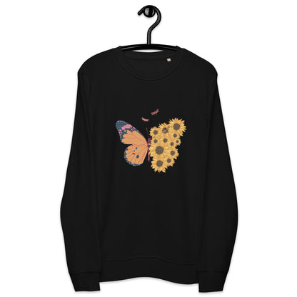 Sunflower Butterfly Unisex organic sweatshirt